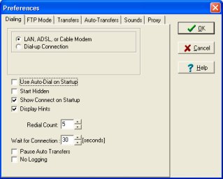 ftp preferences